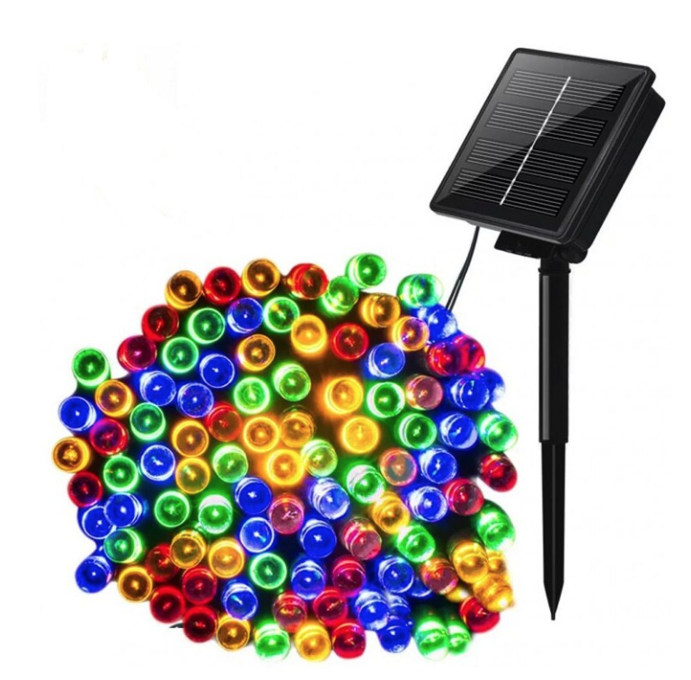 Instalatie solara decorativa lungime 50 metri 1500 12 MULTICOLOR